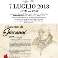 “IL RACCONTO DI GIOVANNI” Sabato 7 Luglio 2018 Ore 21.00 Museo della Resistenza di Valsaviore. Il MUSEO riaprirà il 3 luglio 2018( clicca qui )